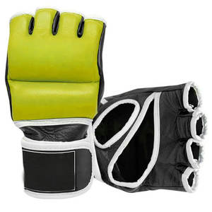 Guantes MMA de alta calidad hechos a medida, guantes MMA profesionales de cuero sintético para entrenamiento de lucha de medio dedo - Product Image 6