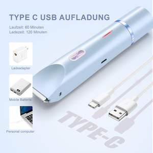 Rasoir électrique pour femmes 2-en-1, rechargeable par double USB-C, étanche et facile à nettoyer pour le visage, les jambes et les bras, fonction lavable IPX7 - Product Image 2