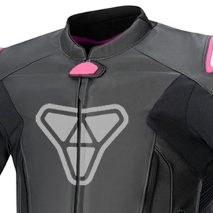 Men Black Leather Breathable Sportswear Motorcycle Jacket Slim Fit Biker Coat Padded Shoulders Perforated Design OEM Custom - Product Image 4