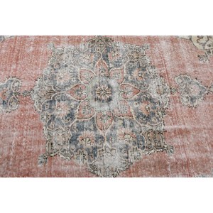Turkish 4.4x7.6 ft Rug, Vintage Rug, <b>Red</b> Ombr Rug <b>Wool</b> - Product Image 5