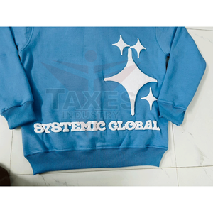 New Clothing Manufacture Breathable Design <b>Men</b> Puff Print Zipper <b>Hoodies</b> 100% Cotton <b>Thick</b> Fleece <b>Men's</b> <b>Hoodies</b> & Sweatshirts - Product Image 3