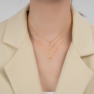 สร้อยคอพลอยเทียมตัวหนังสือสำหรับผู้หญิงแบบสั่งทำ10ชิ้นเครื่องประดับออกแบบได้ตามต้องการ - Product Image 6