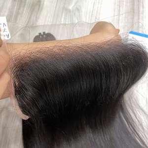 Perruques en cheveux humains avec closure HD lace et lace frontale, cheveux bruts, fournisseur de cheveux naturels, closure en dentelle, cheveux raides, couleur naturelle. - Product Image 4