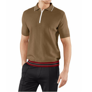 Polo de algodón con logotipo personalizado y estampado bordado de secado rápido, Polo de golf liso con cuello de poliéster, Polo de algodón transpirable - Product Image 4