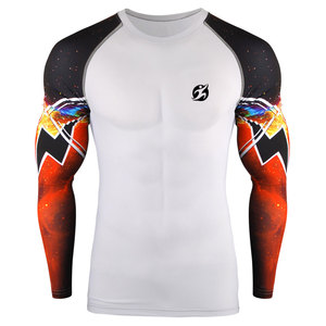 Professional Manufacturing Breathable Quick Dry Compression <b>Rash</b> <b>Guards</b> <b>Men</b> Full Sleeve 220g Customized Packing Printed Design - Product Image 2