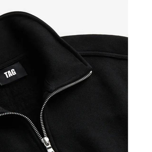 Vente en gros Nouveau Plus Size Couleur Contraste Hommes Manches Longues Demi Zip Sweatshirts Personnalisé Vente en gros Hip Hop Street Wear pour l'hiver - Product Image 4