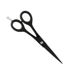 Ciseaux de coupe de cheveux de couleur noire lame tranchante en gros barbier 6 pouces ciseaux de coiffure avec repose-doigt - Product Image 3