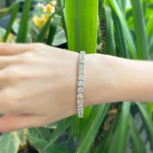 Bracelet en diamant Moissanite en argent sterling 925 Bracelet Moissanite blanche Bijoux hip hop - Product Image 3