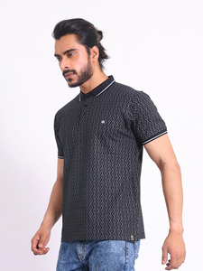 Vente chaude Élégant Premium Mercerisé 100% Coton T-Shirt Regular Fit Demi Manches pour Polo Neck Confortable Casual Wear - Product Image 5