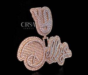 Premium Quality Personalised Hip Hop Name <b>Pendant</b> Moissanite Diamond Iced Out <b>Pendant</b> for <b>Men</b> Women 925 <b>Silver</b> Custom Jewelry - Product Image 5