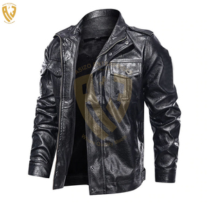 Custom Made Men's High Street Style <b>Winter</b> Leather Jacket Cow Skin Canvas <b>Waterproof</b> Windproof Outdoor Fashionable <b>Coat</b> - Product Image 5