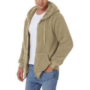 Producto de venta superior Ropa de invierno a granel Ropa OEM Lisa Sudaderas con capucha de lana de Sherpa liso de alta calidad Sudaderas con cremallera - Product Image 2