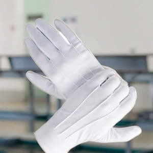 Guantes Masónicos Blancos Bordados de Algodón 100% para Hombre, Casuales, para Fiestas y Uso Diario - Product Image 2
