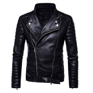 Lightweight Full-Zip Genuine Leather Canvas <b>Jacket</b> with Embroidered Letter <b>Pattern</b> Slim Fit Waterproof Breathable Lining Winter - Product Image 4