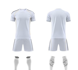 Custom Soccer Jersey Set <b>White</b> Football Shirt Short Sleeve Teamwear Uniform With <b>Socks</b> for Training Match - Product Image 1