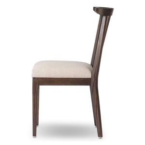 เก้าอี้รับประทานอาหารไม้เนื้อแข็งสแกนดิเนเวียนพร้อมเบาะผ้าลินินนุ่มเฟอร์นิเจอร์ดีไซน์เรียบง่ายทันสมัยสำหรับใช้ในห้องครัวและคาเฟ่ - Product Image 3