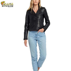 Vestes en cuir pour femmes de haute qualité, beau col rabattu, vestes en cuir Pu pour filles - Product Image 6