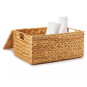 Boîtes de rangement pliables en gros, conteneurs écologiques en jacinthe d'eau, boîtes organisatrices - Product Image 5