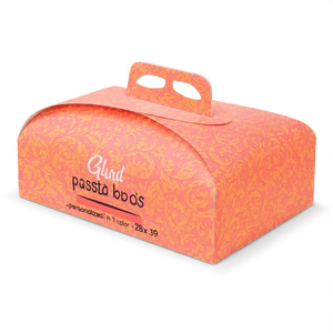 Glued pasta boxes mod. <b>SWEET</b> with handle - <b>Personalized</b> in 1 color - 28 x 39 - Product Image 2