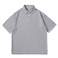 Polo à manches courtes 230gsm en coton Polo d'affaires avec logo personnalisé Polos surdimensionnés et décontractés pour étudiants