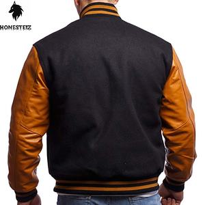 แจ็กเก็ตขนสัตว์มหาวิทยาลัยแบบลำลองของผู้ชายคอตั้งมีฮู้ดเสื้อกันหนาวกันลมน้ำหนักเบาใส่สบายสไตล์ตัวหนังสือ - Product Image 3