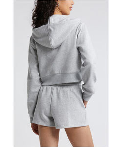 เสื้อสวมหัวมีฮู้ดตัวยาวสำหรับผู้หญิงผ้าคอตตอน100% มีโลโก้ด้านหน้าสำหรับฤดูใบไม้ร่วง - Product Image 2