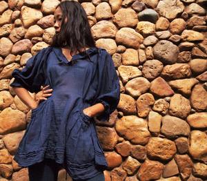 Enyami áo cánh vải lanh nữ tối giản mùa thu mùa xuân thường Crop Tops phía trước Xoắn thiết kế dài tay áo trùm đầu kẻ sọc bên mặt hàng - Product Image 6