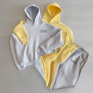 Men's Casual Pullover Fleece Sweat Pants Custom Blank Plain Cotton <b>Tracksuit</b> Winter Hoodie Jogger Sports Fitness Two Piece Set - Product Image 1