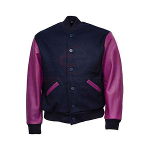 Nueva chaqueta de cuero de lana Letterman de manga larga personalizada de moda Chaquetas Versity de invierno de talla grande de suministro directo de fábrica - Product Image 4