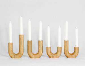 Vela de lujo de metal de diseño clásico, palos de madera, escaneo de textura, estilo dinavo, candelabro primitivo, decorativo japonés para el hogar - Product Image 2