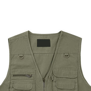 Fait sur mesure pour hommes hiver fermeture éclair extérieur décontracté multi-poches respirant Cargo Vest avec impression de logo personnalisé - Product Image 4