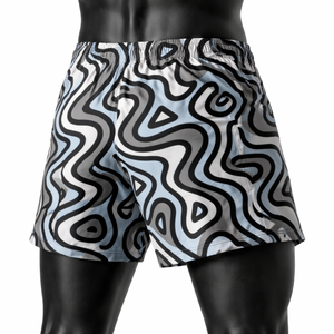 Pantalones Cortos Personalizados para Hombre con Estampado Abstracto, Estilo Urbano, de Playa, Secado Rápido, Casuales de Verano, con Cordón Ajustable, Sublimación, OEM, ODM - Product Image 6