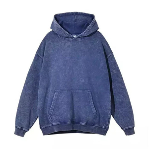 Sweat à capuche personnalisé lavé à l'acide Vintage Think Blank surdimensionné haute qualité personnalisé OEM 100% coton grande taille sweats à capuche pour hommes 2025 - Product Image 2