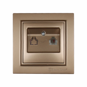 Offre Spéciale 16A luxe or TF prise 220V 2 fentes téléphone électrique prise de courant murale IP22 ABS plastique pour EU/UK/US Standard - Product Image 1