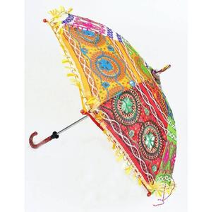 Parapluie décoratif indien magnifique de style Rajasthanais pour la décoration de Diwali, Mehndi, Haldi, mariage, fête, parapluie vintage en gros - Product Image 2