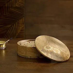Beautiful Wooden Chapati Storage Box for <b>Dining</b> <b>Table</b> and Everyday Cooking Lightweight Wooden Roti Box for Easy Handling - Product Image 3