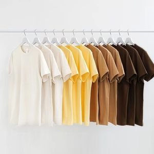 เสื้อยืดคอกลมผ้าคอตตอน100% สำหรับผู้ชายเสื้อยืดโอเวอร์ไซส์แบบเปิดไหล่ปล่อยแนวสตรีทแวร์ผ้าคอตตอนสำหรับผู้ชาย - Product Image 2