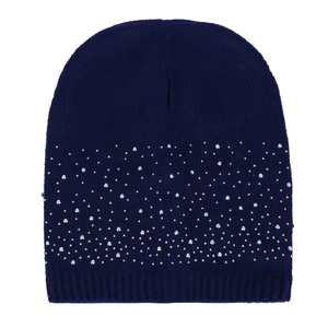 Fashion Dot Diamond Cotton Beanie Hat for Women Casual Printed Warm Knitted News <b>boy</b> Style winter <b>Cap</b> - Product Image 4