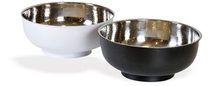 Bol rond en métal avec intérieur martelé doré et extérieur noir - Product Image 6