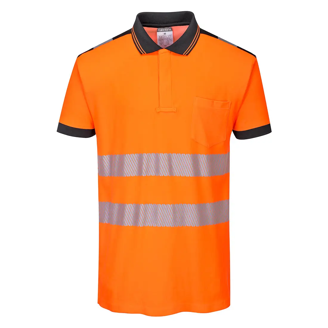Мужская Рабочая Рубашка-поло с высокой видимостью, рабочая одежда, 100% рубашка из полиэстера, светоотражающая Защитная футболка-поло