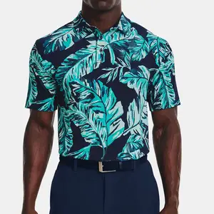 قميص بولو رجالي سادة بجودة عالية بتصميم مخصص يُباع بالجملة بطية عند الصدر لممارسة رياضة الجولف