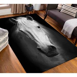 Alfombra de Caballo Blanco: Alfombra Antideslizante con Diseño Animal, Alfombra Suave con Pelo Largo - Product Image 4