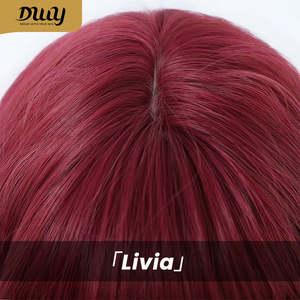 DWY 26-Inch Bold Burgundy Glam <b>Curly</b> <b>Wig</b> Transparent Lace Wine <b>Red</b> Color - Product Image 6