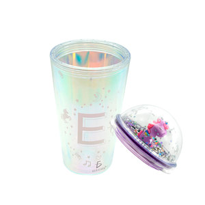 Borraccia in plastica da 700 ml con cannuccia e coperchio a cupola, design classico di lusso con lettere, per bevande fredde e calde, ideale per feste per bambini - Product Image 1