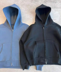 Sweats à capuche pour hommes en coton lourd pour l'hiver avec logo imprimé personnalisé 360g 100% coton style zippé avec poches coupe classique - Product Image 6