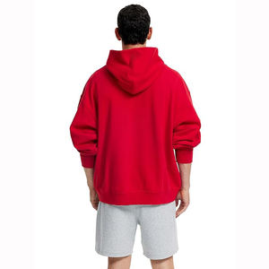 Sweat-shirt à capuche surdimensionné en molleton français épais et lourd avec logo personnalisé pour homme, épaules tombantes, 400 GSM, fermeture éclair unie, sweat-shirt d'hiver - Product Image 2