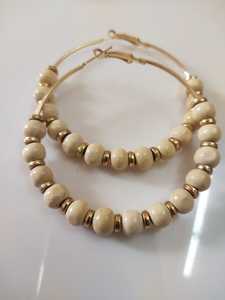 Pendientes colgantes con cuentas de oro marrón hechos a medida Cowry Sea Shell diseño de cuentas de madera reventa accesorios de moda por accesorio de moda - Product Image 5