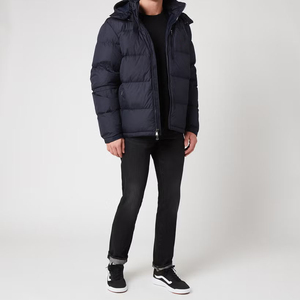 OEM Venta al por mayor de invierno impermeable cálido Vintage Imprimir Logo Negro Chaqueta acolchada con capucha - Product Image 4