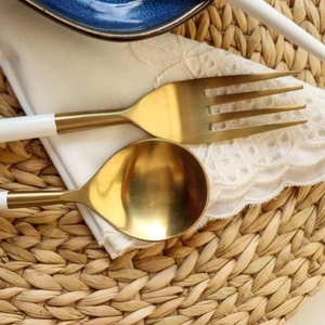 Juego de cubiertos de oro con mango negro mate para cocina, comedor, boda y restaurante, cubiertos elegantes, cubiertos hechos a mano - Product Image 3