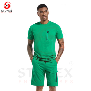 Shorts and T-Shirt <b>Sets</b> Custom Crewneck Tracksuits Cotton Polyester Short Sleeve Men Shorts Tracksuit <b>Sets</b> - Product Image 4